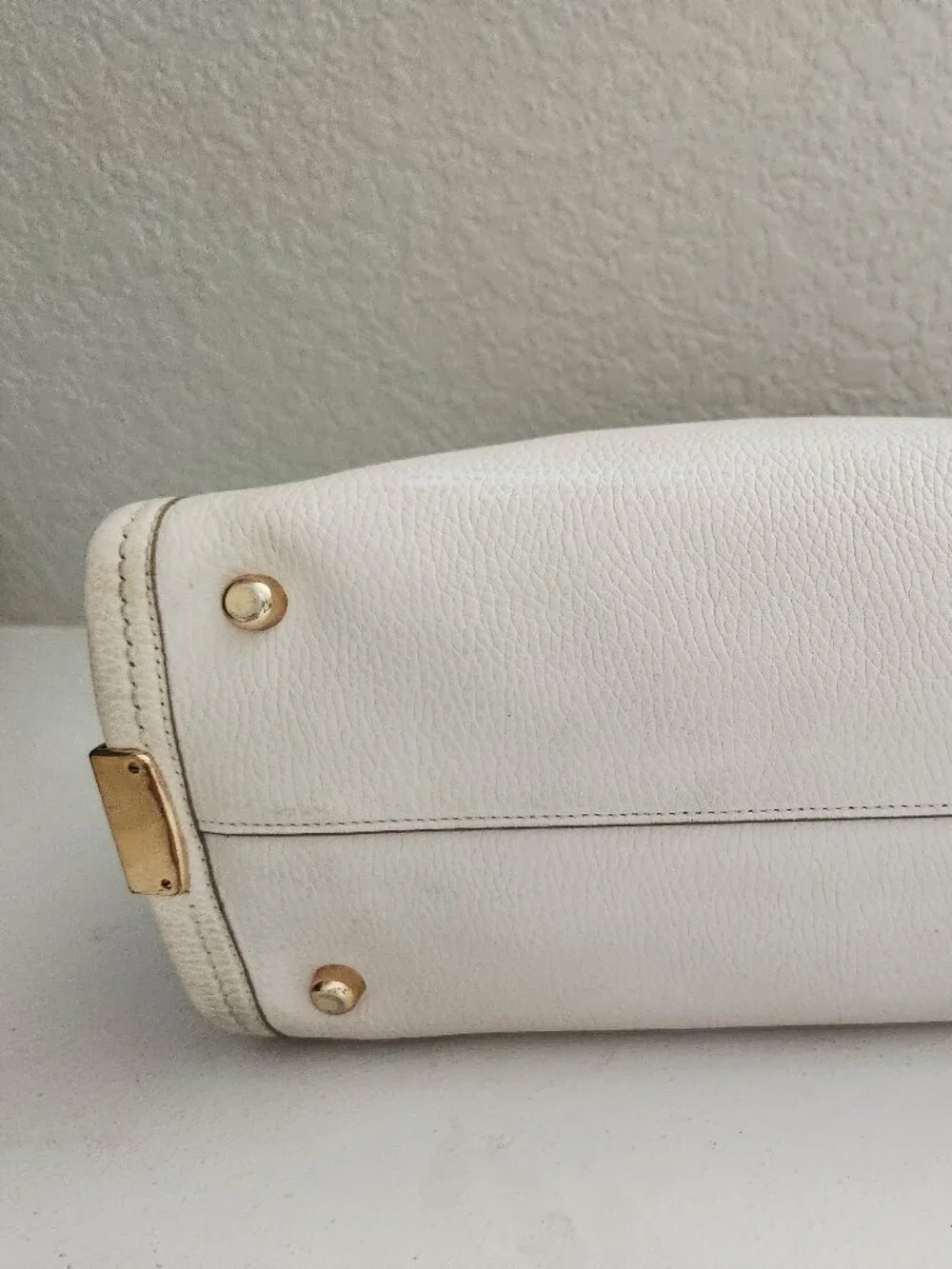 Coach Swagger White Leather Shoulder Bag Purse
